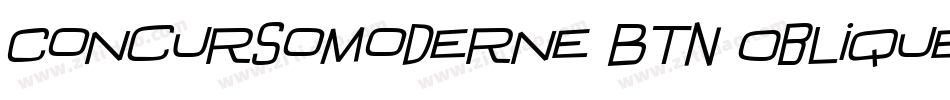 ConcursoModerne BTN Oblique字体转换